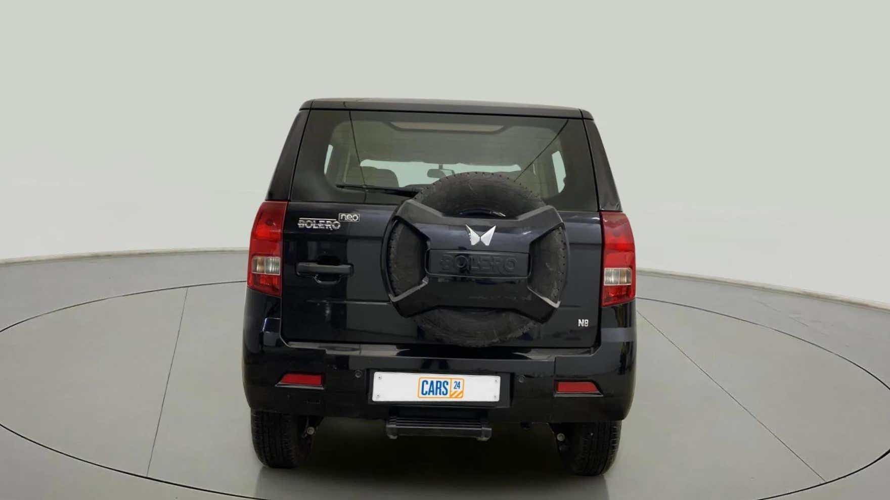 Rear view of a Mahindra Bolero Neo