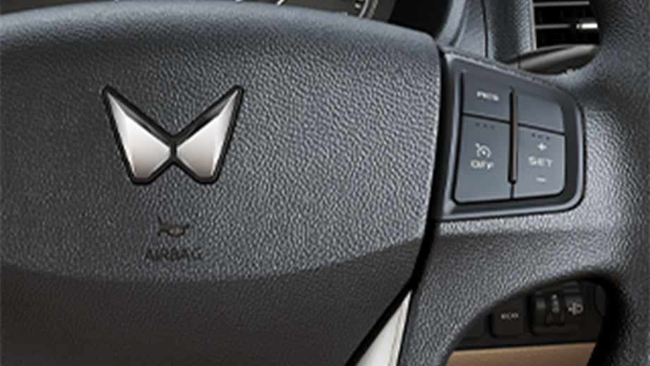 Steering wheel controls of a Mahindra Bolero Neo