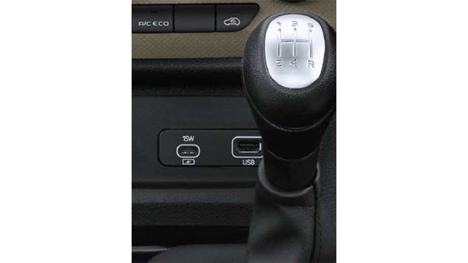 Gear lever and console of a Mahindra Bolero Neo