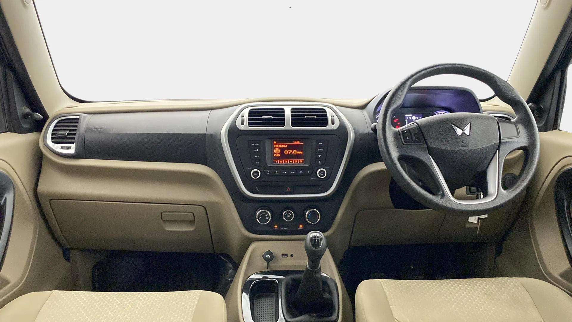 Dashboard view of a Mahindra Bolero Neo