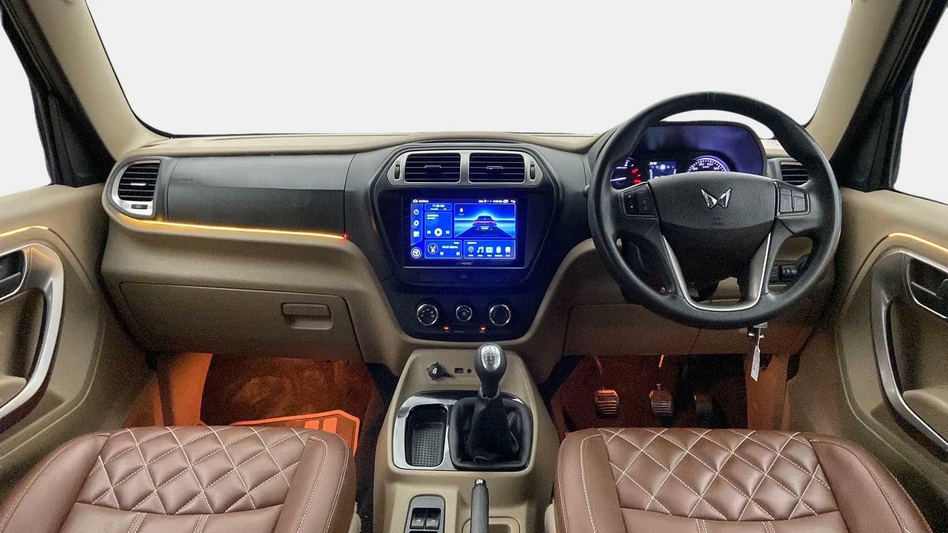 Interior dashboard of a Mahindra Bolero Neo