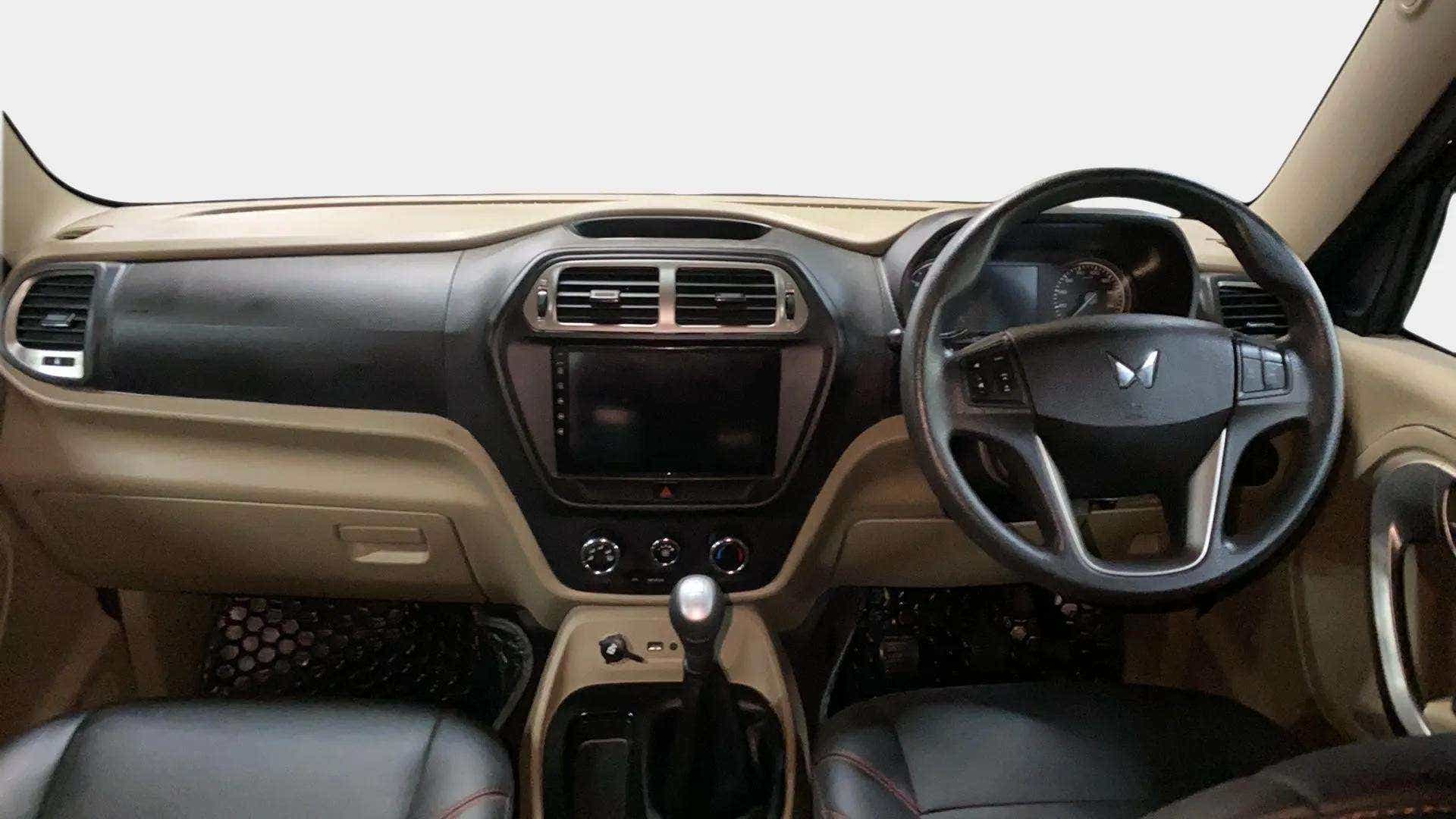 Interior dashboard view of a Mahindra Bolero Neo