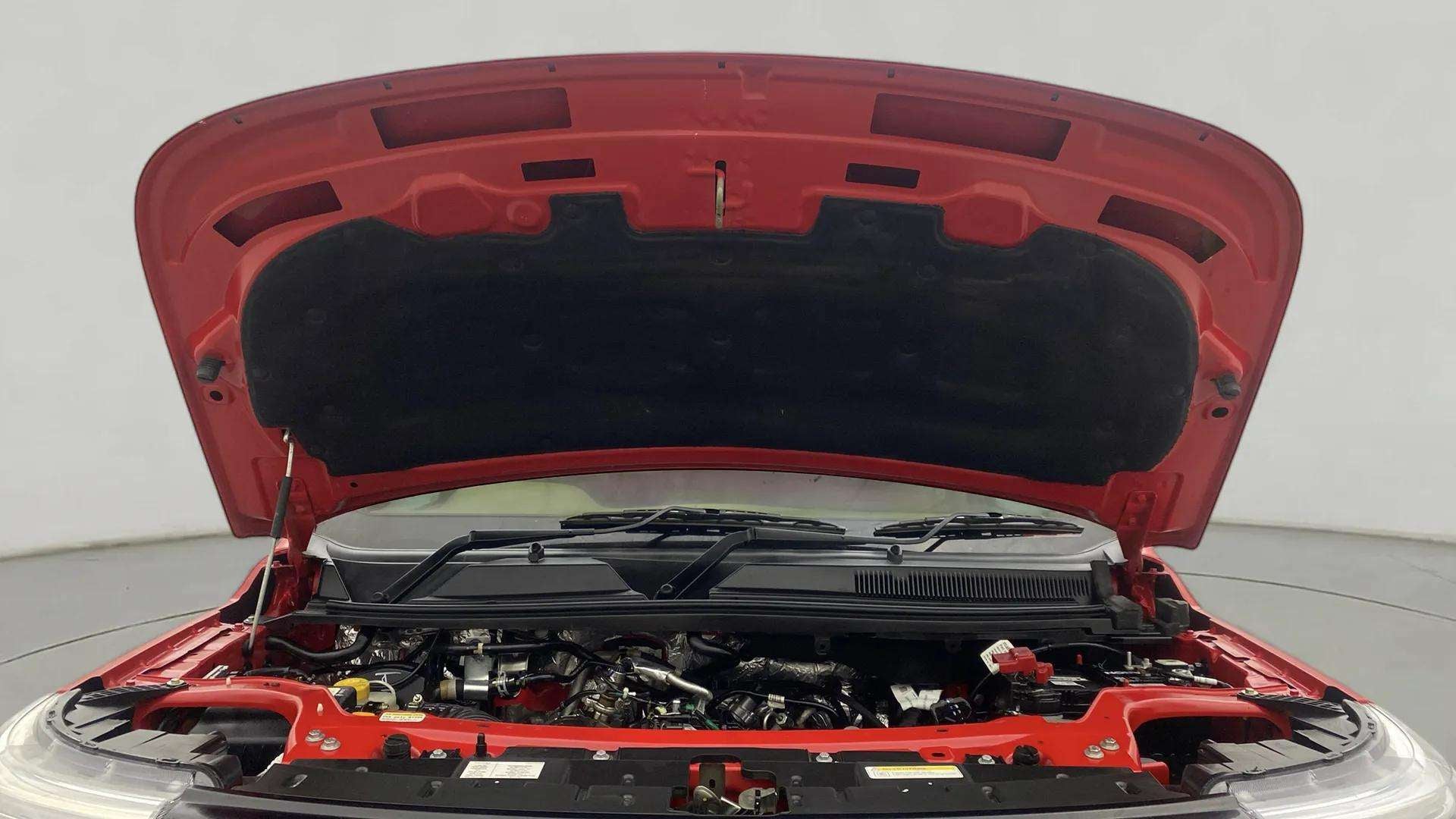 Engine bay view of a Mahindra Bolero Neo