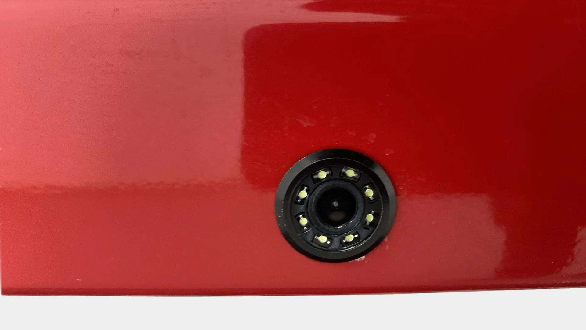 Close-up of a camera unit on a Mahindra Bolero Neo