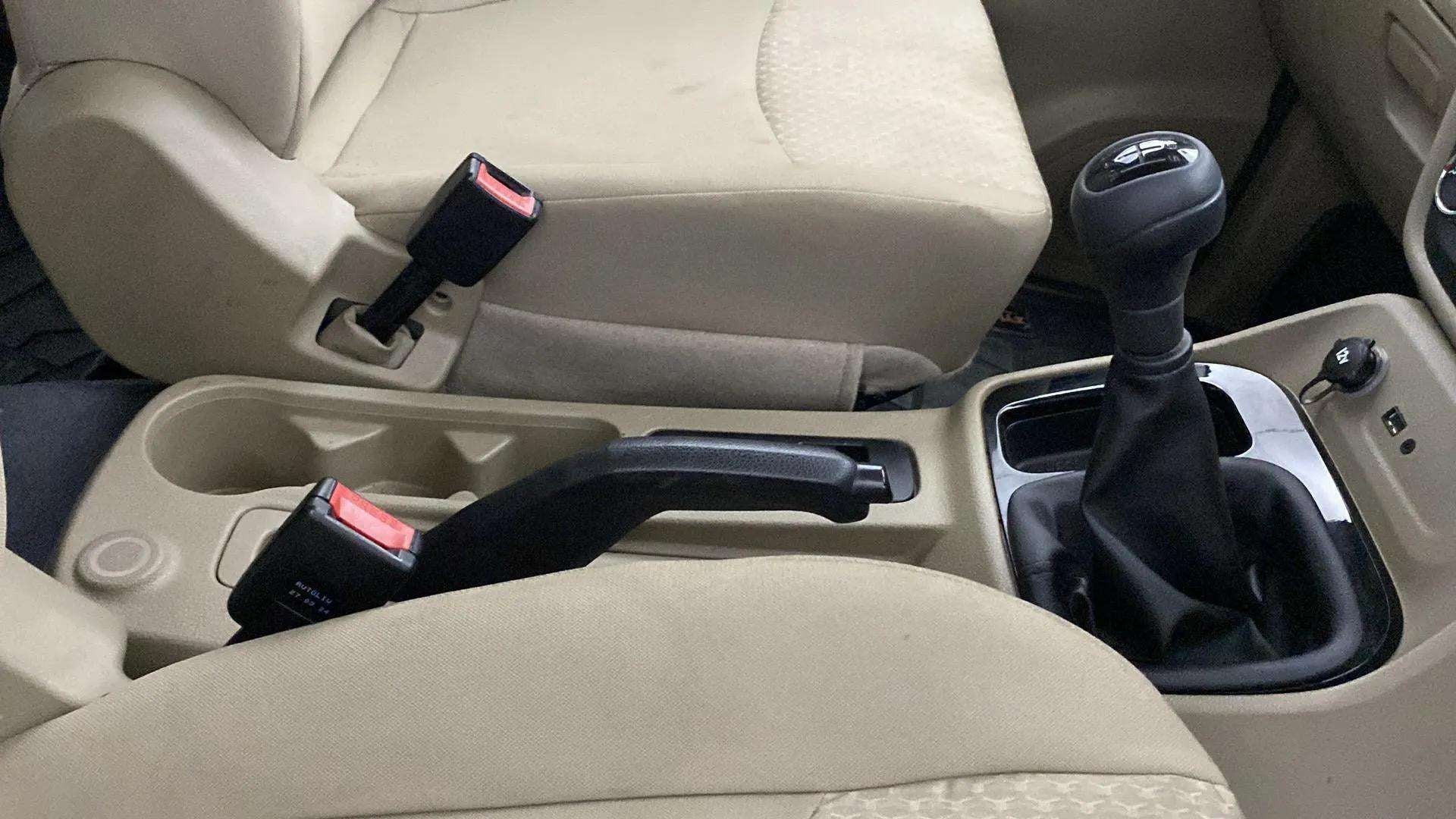 Center console view of a Mahindra Bolero Neo