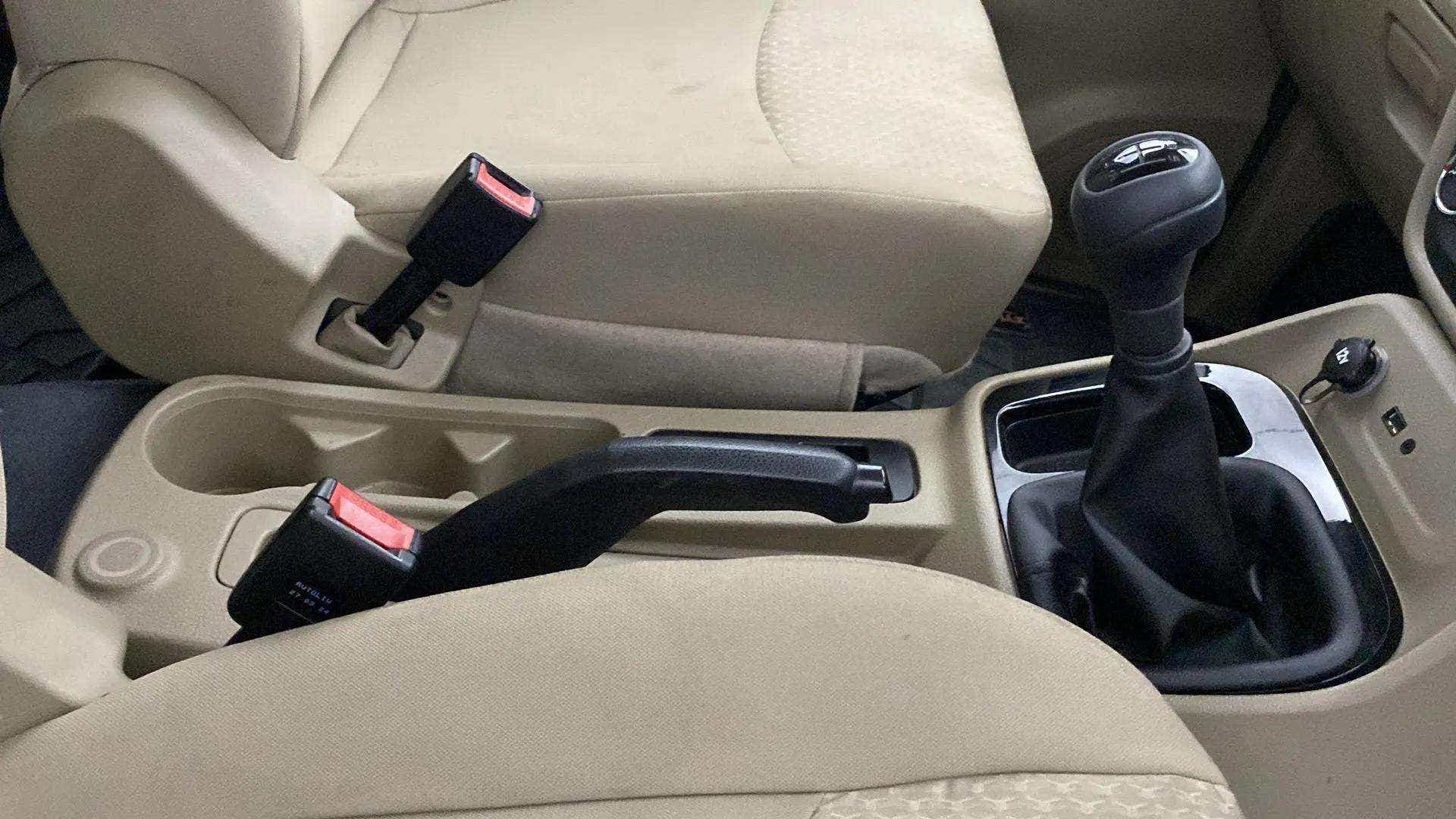 Center console view of a Mahindra Bolero Neo