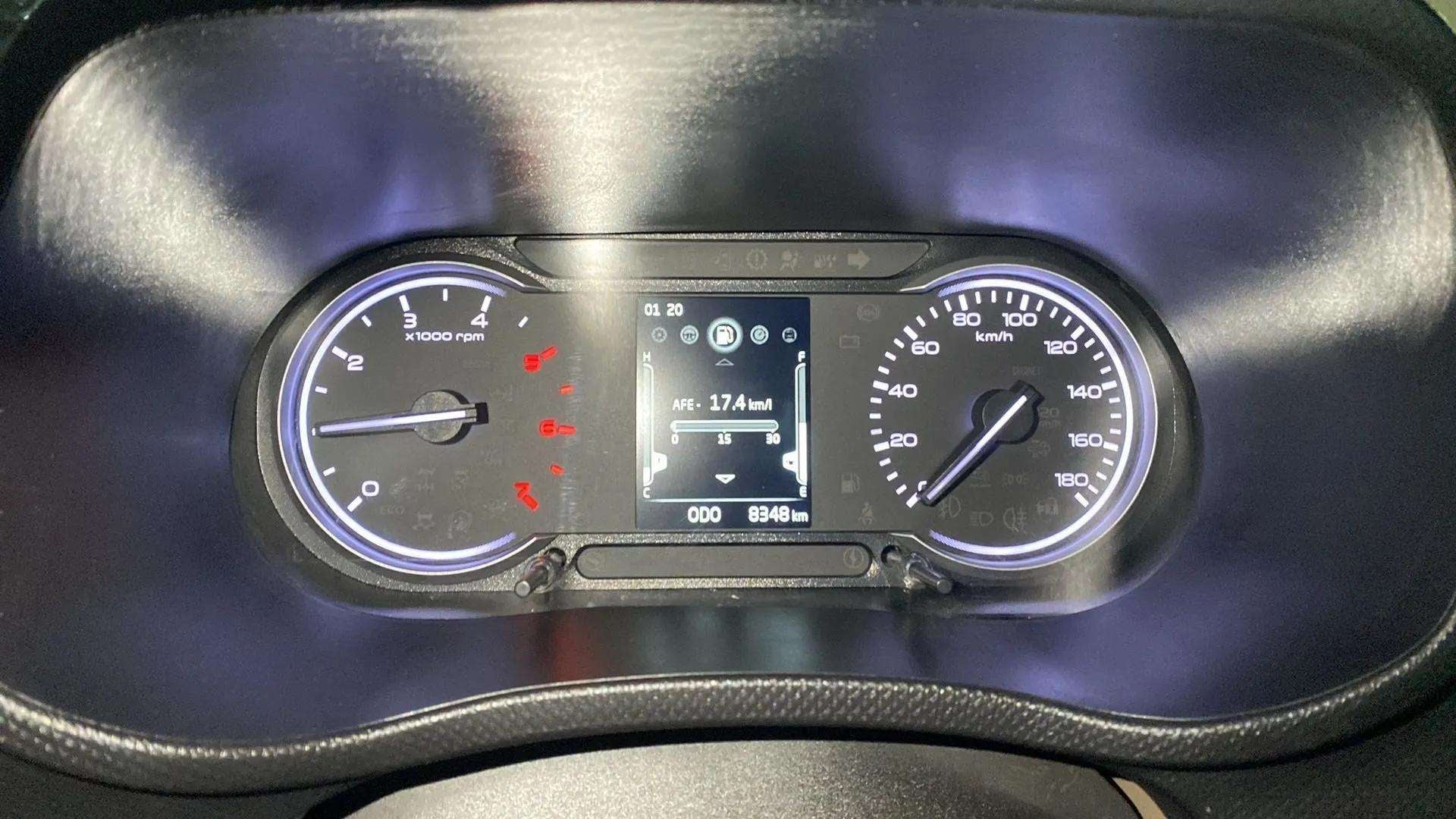 Instrument cluster of a Mahindra Bolero Neo