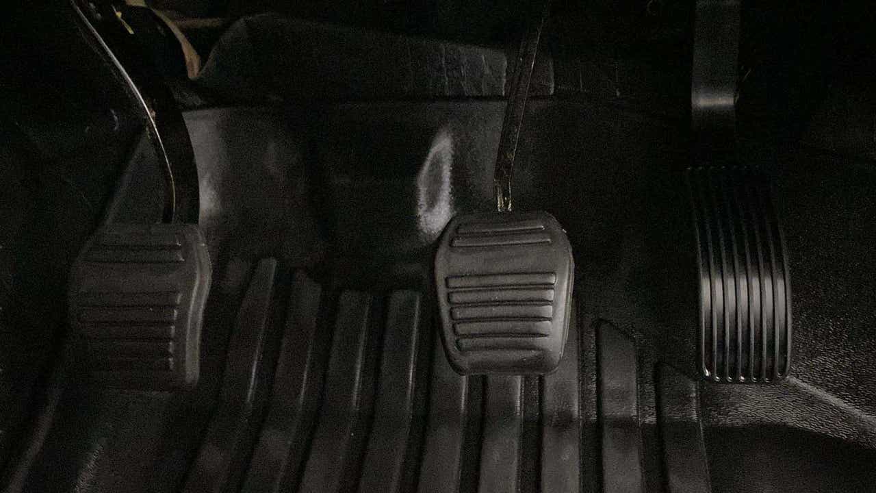 Foot pedals close-up of a Mahindra Bolero Neo