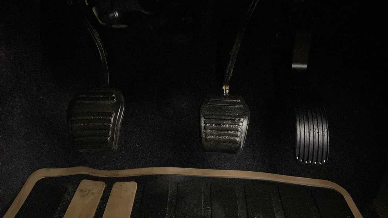 Foot pedals of a Mahindra Bolero Neo