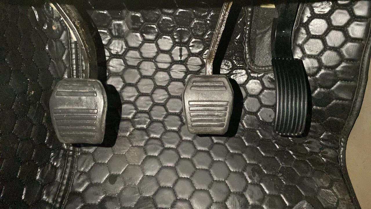 Pedal area of a Mahindra Bolero Neo