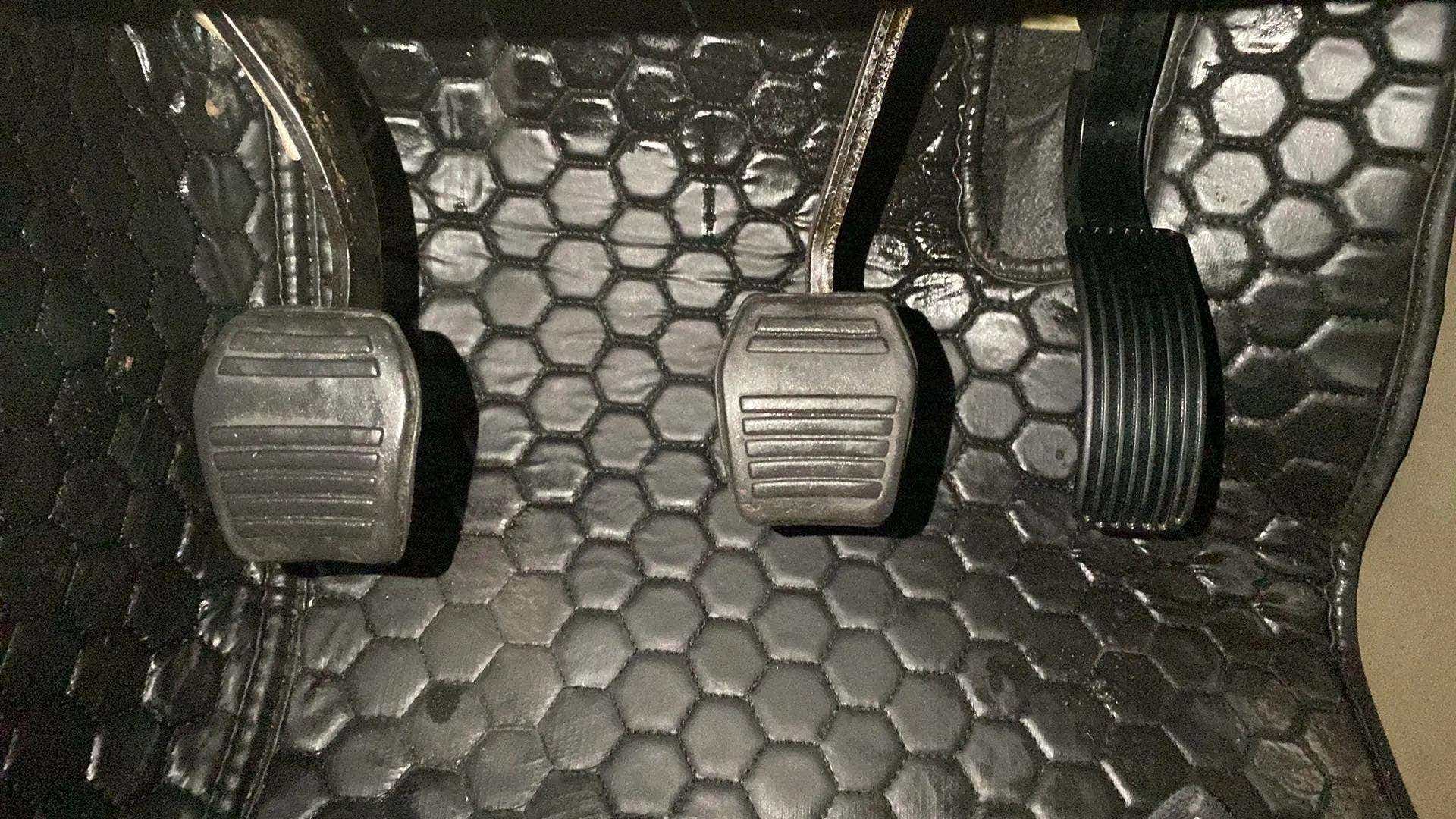 Pedal area of a Mahindra Bolero Neo