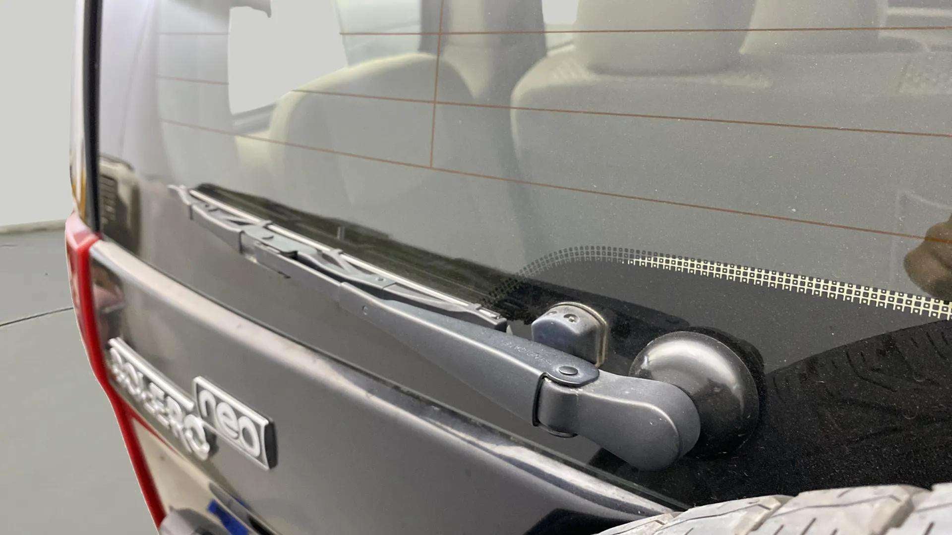 Rear windshield and wiper of a Mahindra Bolero Neo