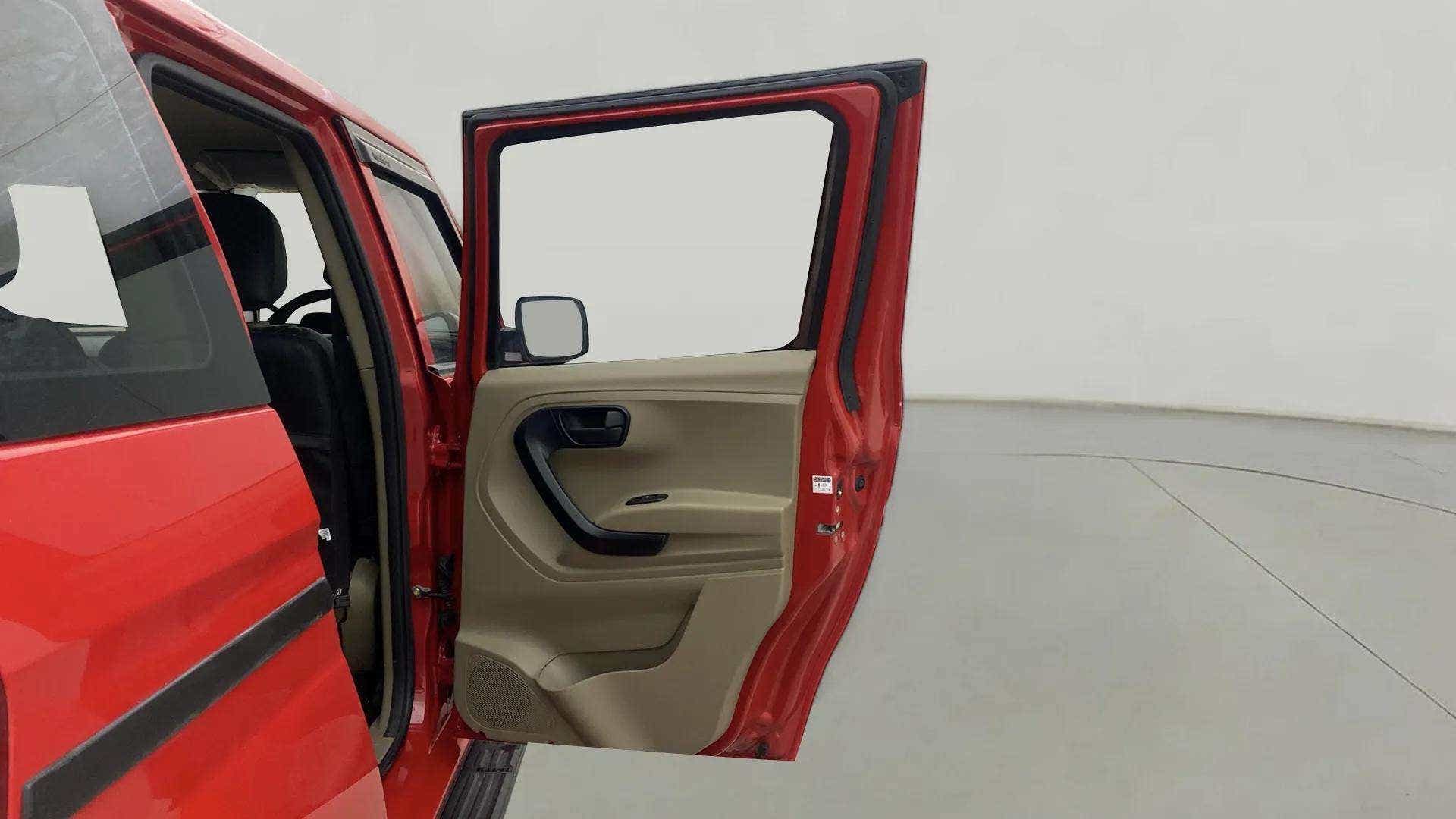 Rear door interior view of a Mahindra Bolero Neo