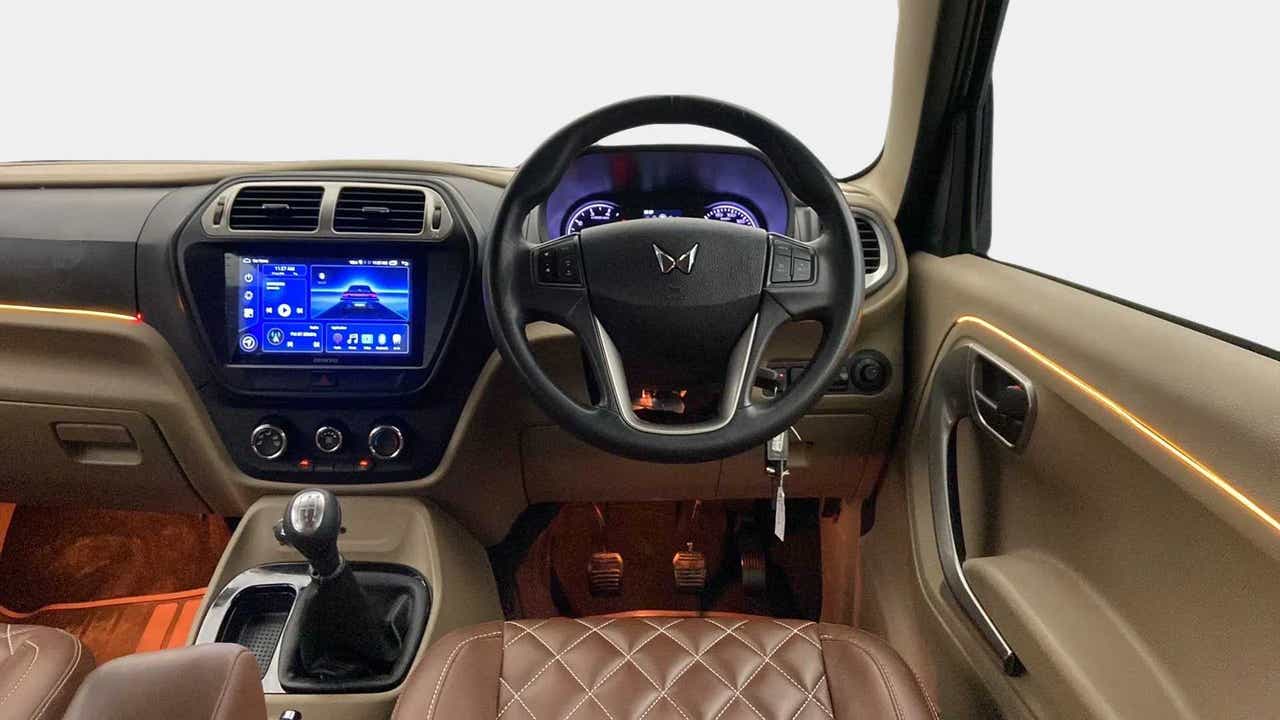 Interior dashboard view of a Mahindra Bolero Neo