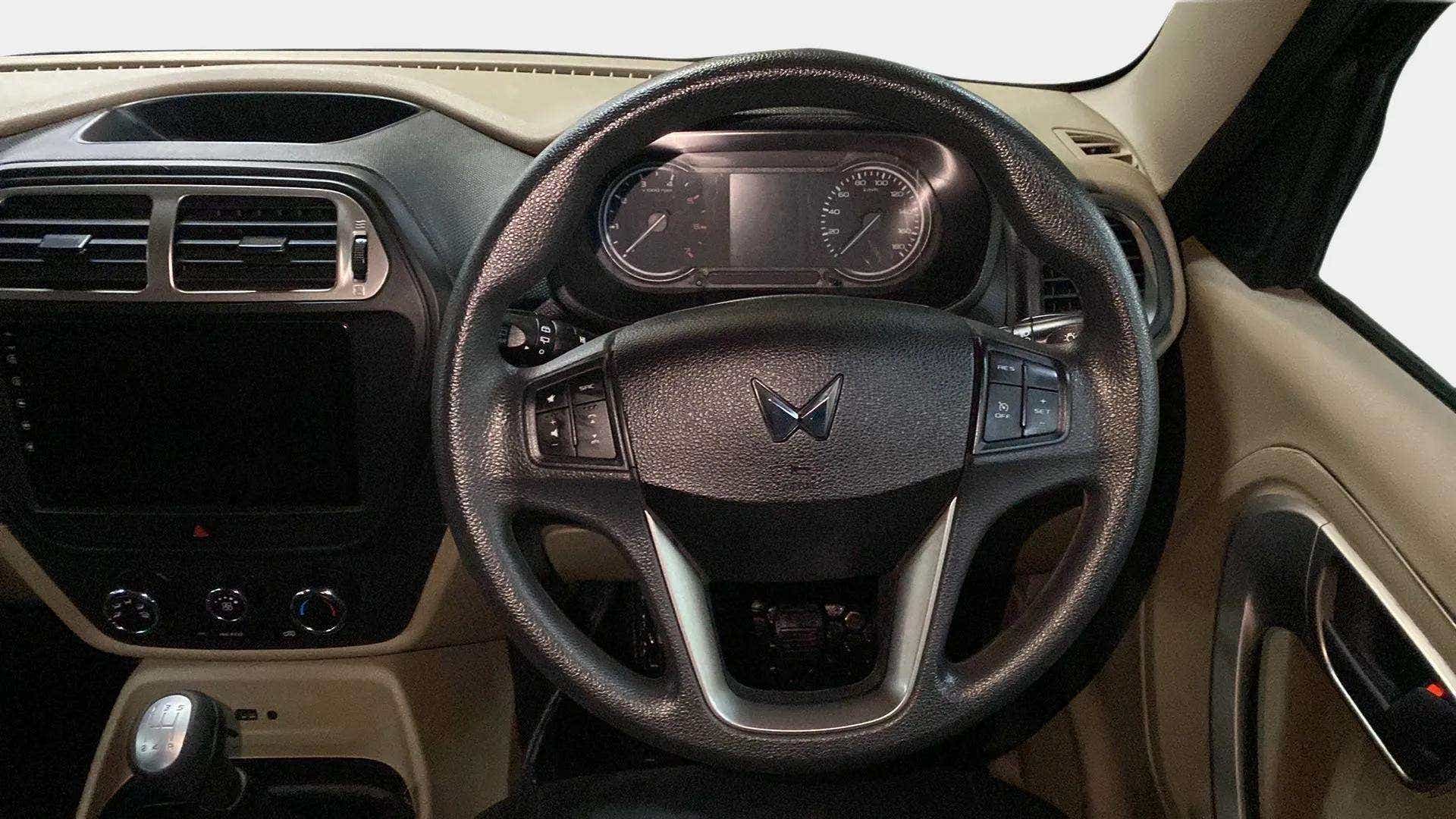 Interior dashboard view of a Mahindra Bolero Neo