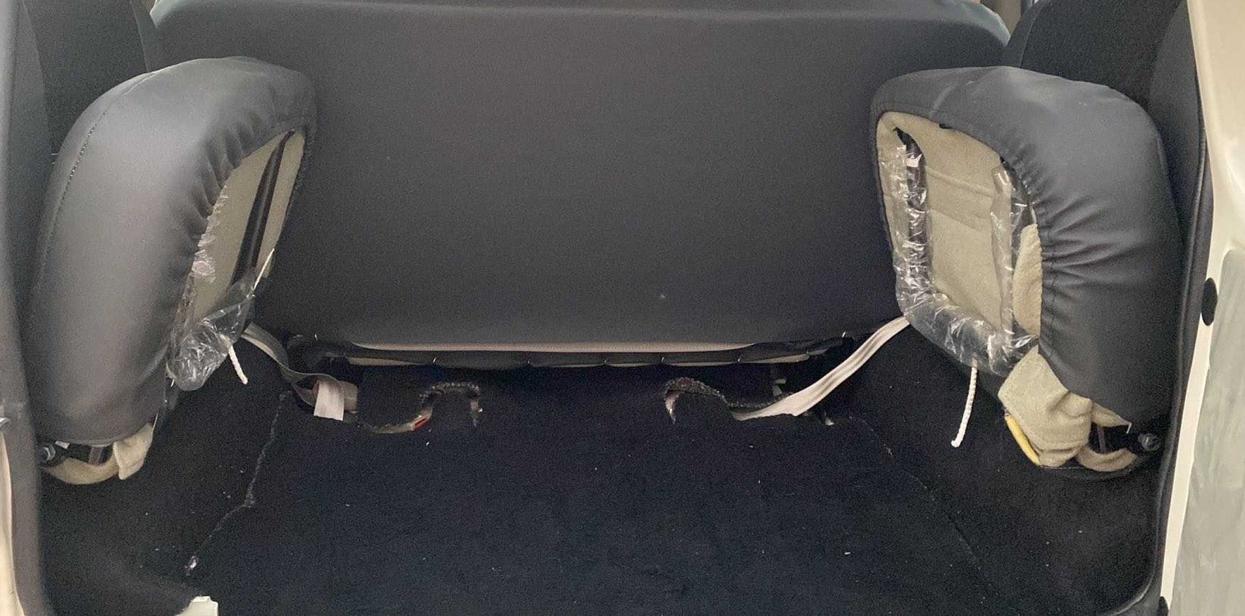 Rear boot area of a Mahindra Bolero