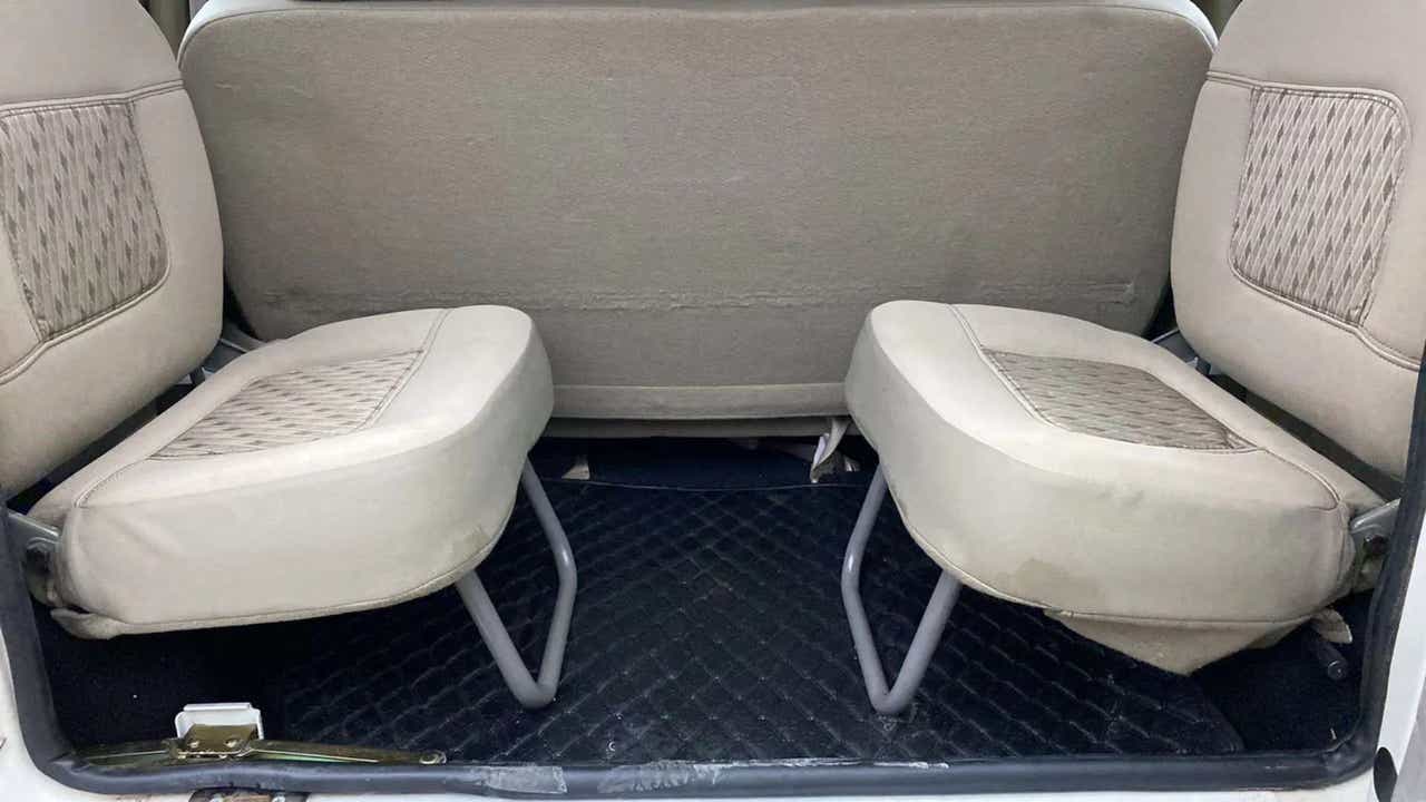 Rear seat view of a Mahindra Bolero