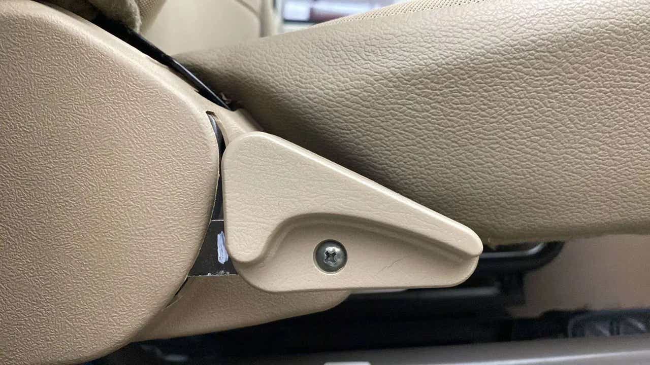 Seat adjuster lever of a Mahindra Bolero