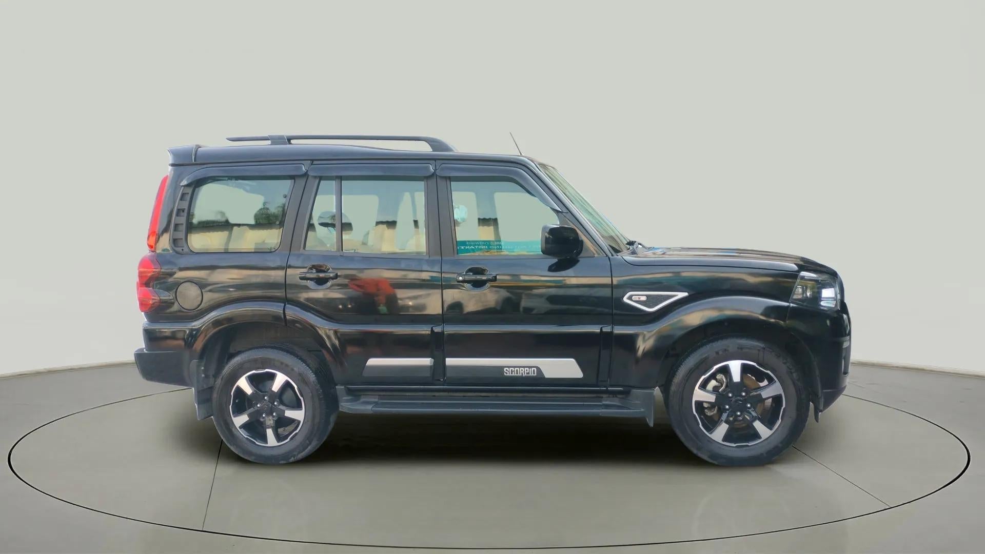 Side view of a Mahindra Scorpio Classic