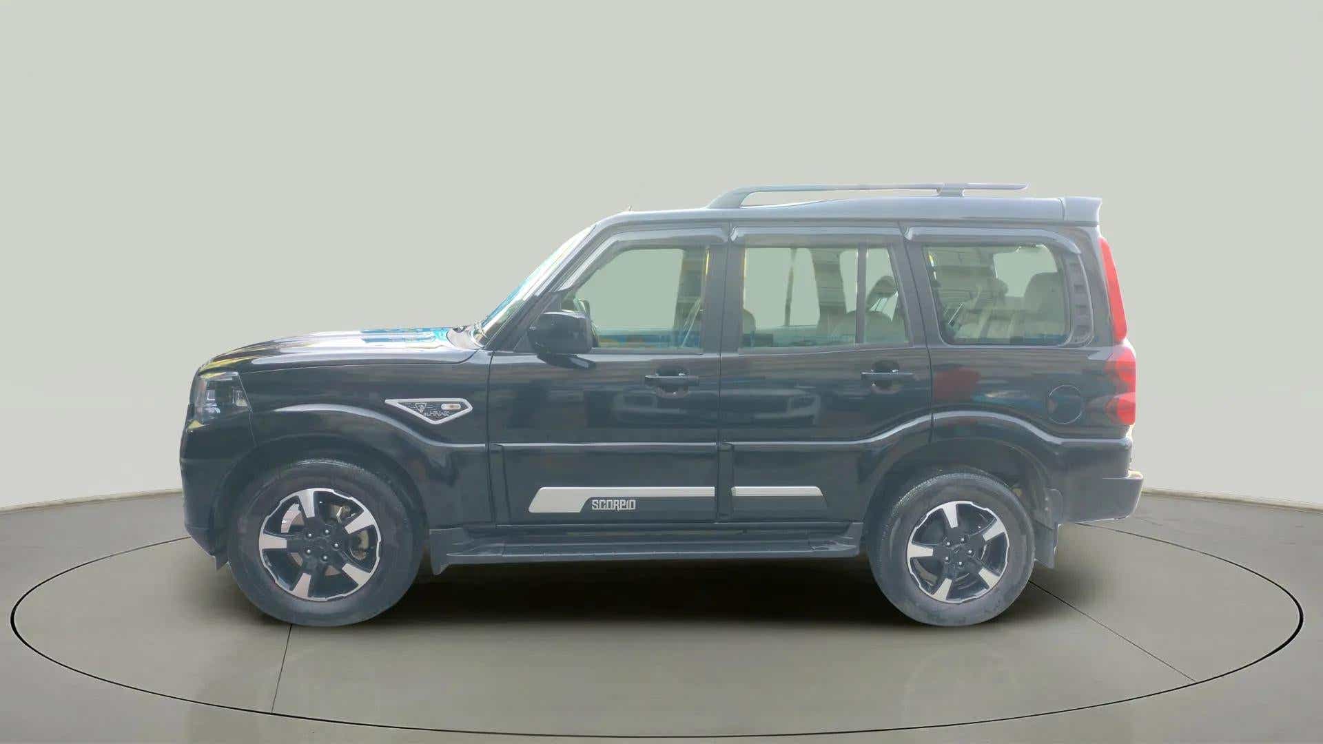 Side view of a Mahindra Scorpio Classic