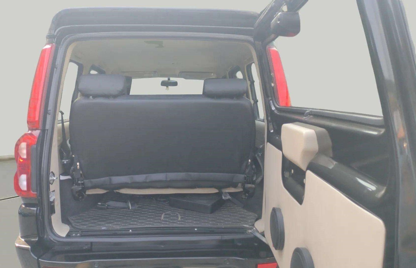 Rear cargo area view of a Mahindra Scorpio Classic