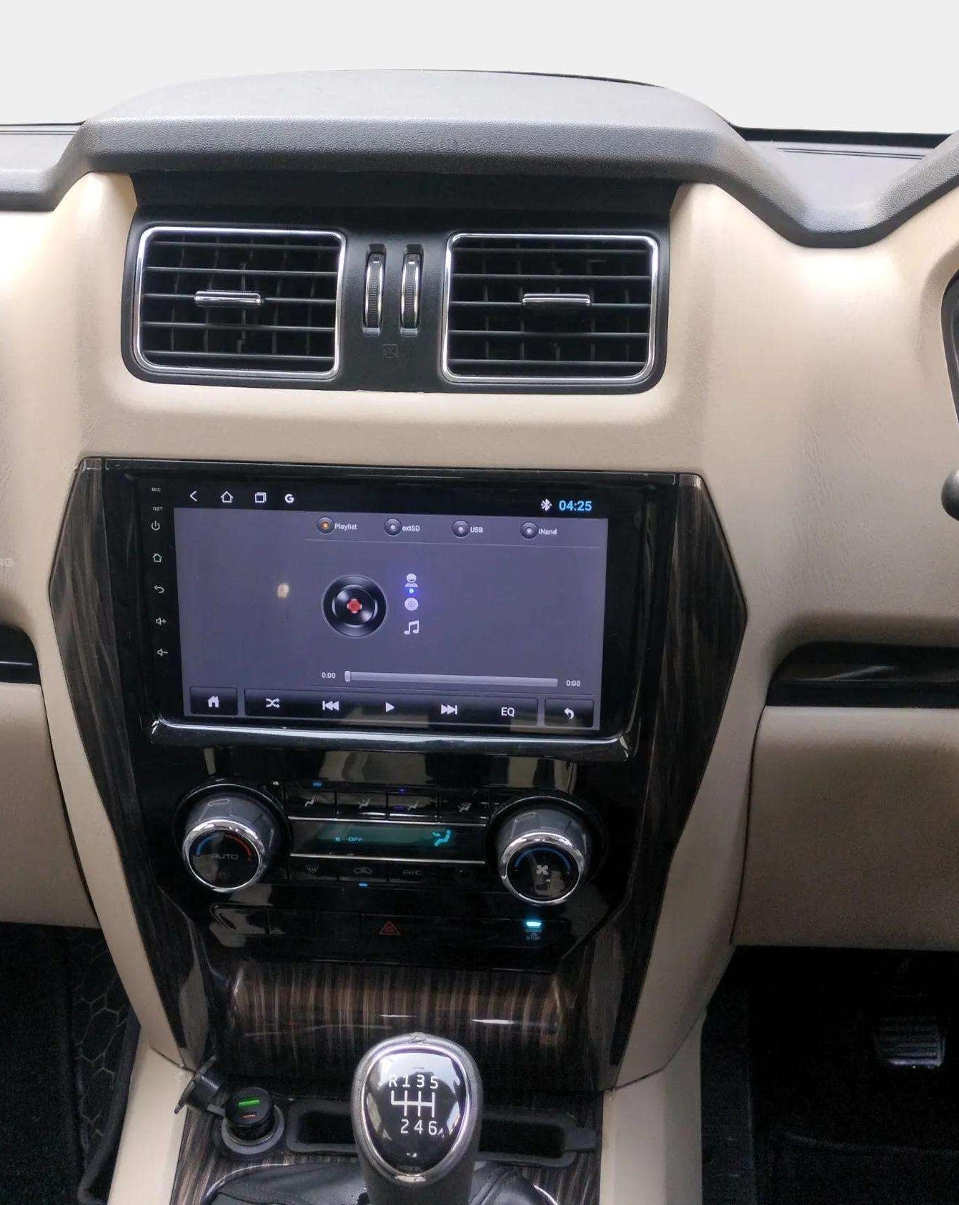 Interior dashboard of a Mahindra Scorpio Classic