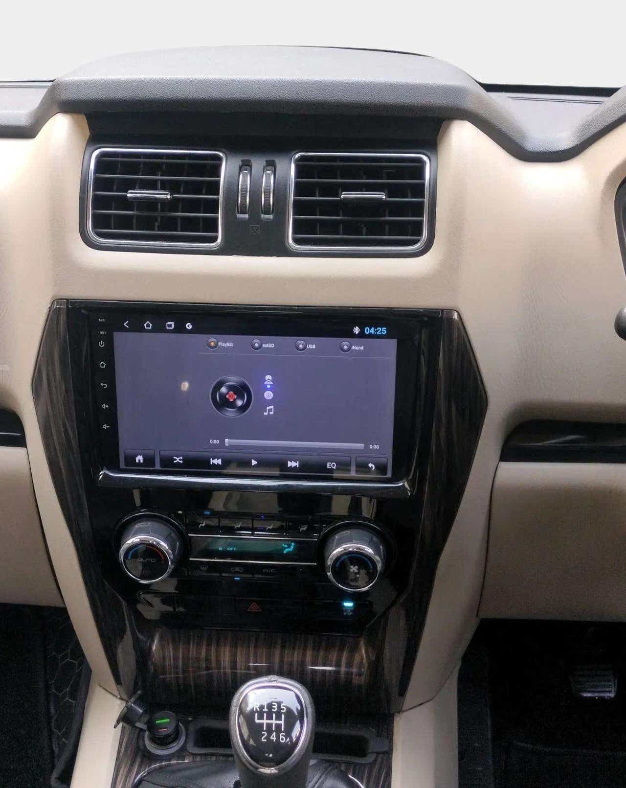 Interior dashboard of a Mahindra Scorpio Classic