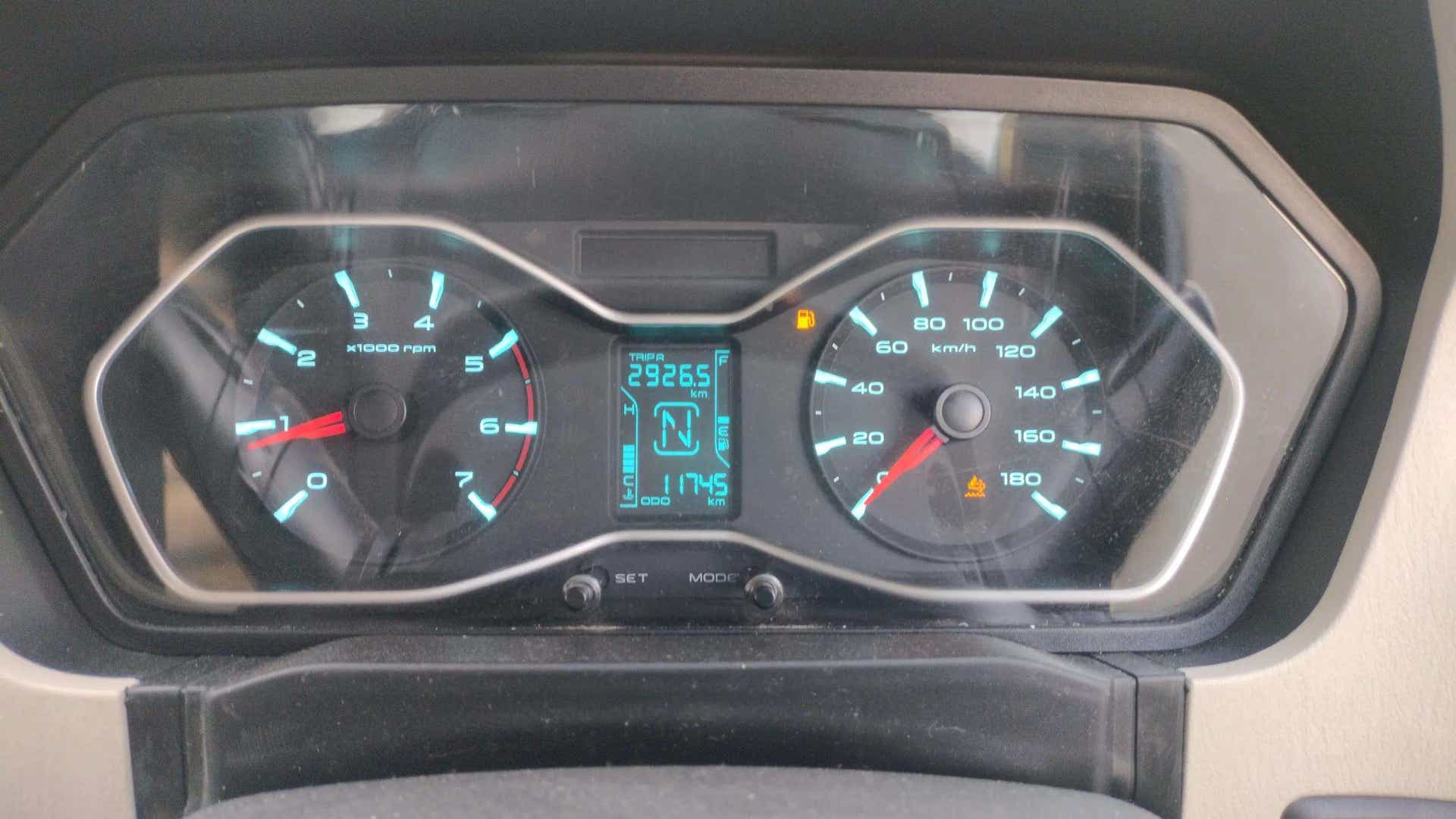 Instrument cluster of a Mahindra Scorpio Classic