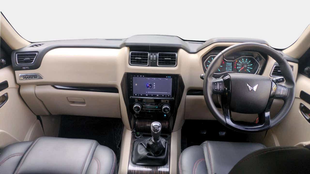 Dashboard view of a Mahindra Scorpio Classic