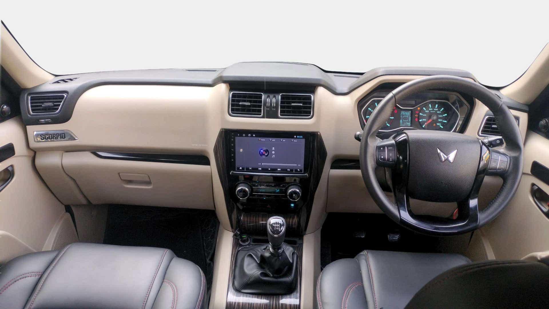 Dashboard view of a Mahindra Scorpio Classic