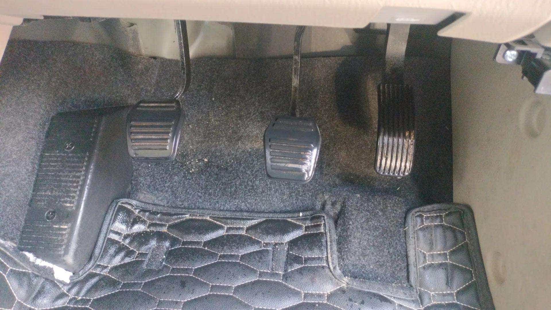 Foot pedals of a Mahindra Scorpio Classic