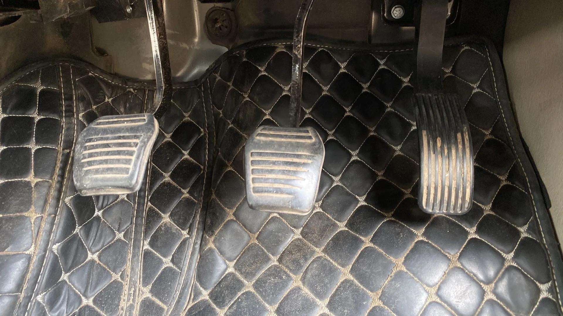 Foot pedal view of a Mahindra Scorpio Classic