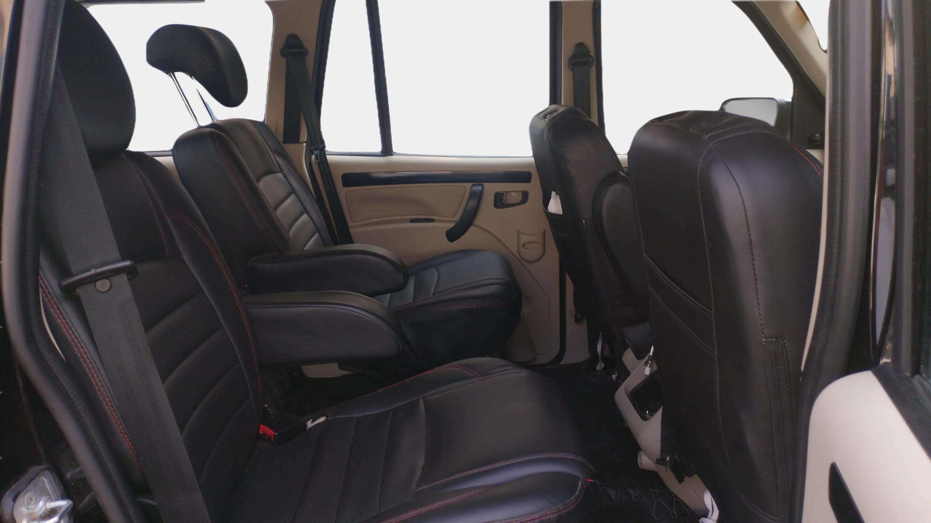 Second row interior seats of a Mahindra Scorpio Classic