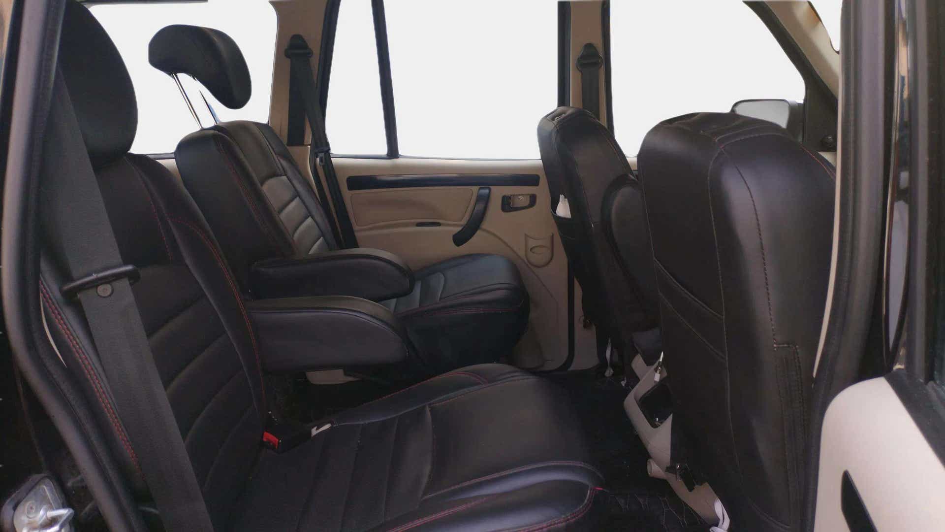 Second row interior seats of a Mahindra Scorpio Classic