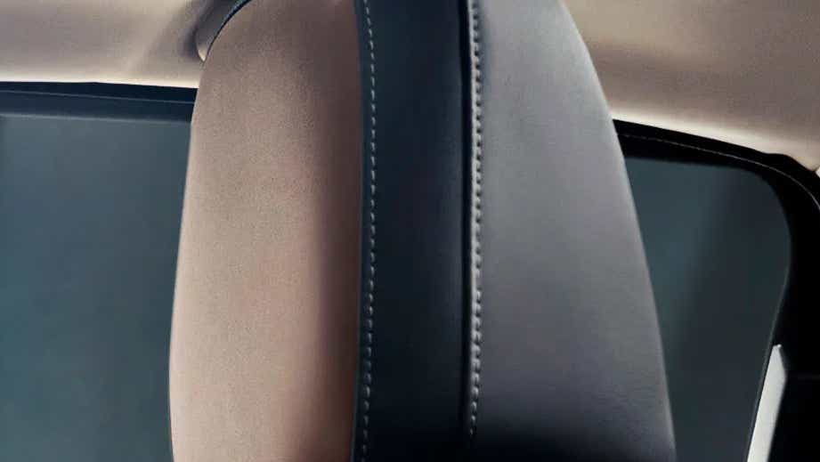 Close-up of the seat headrest of a Mahindra Scorpio-N Facelift