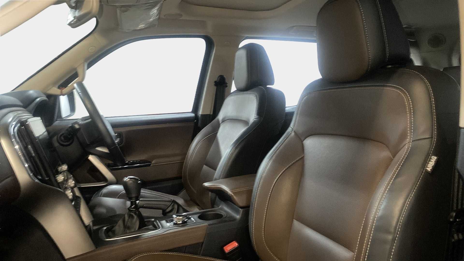 Interior front seats and dashboard of a Mahindra Scorpio-N