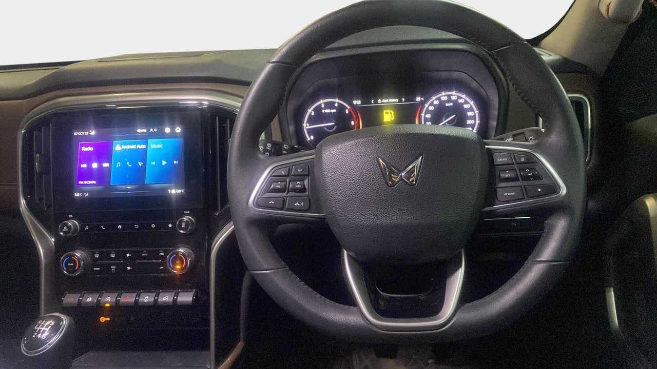 Interior dashboard view of a Mahindra Scorpio-N