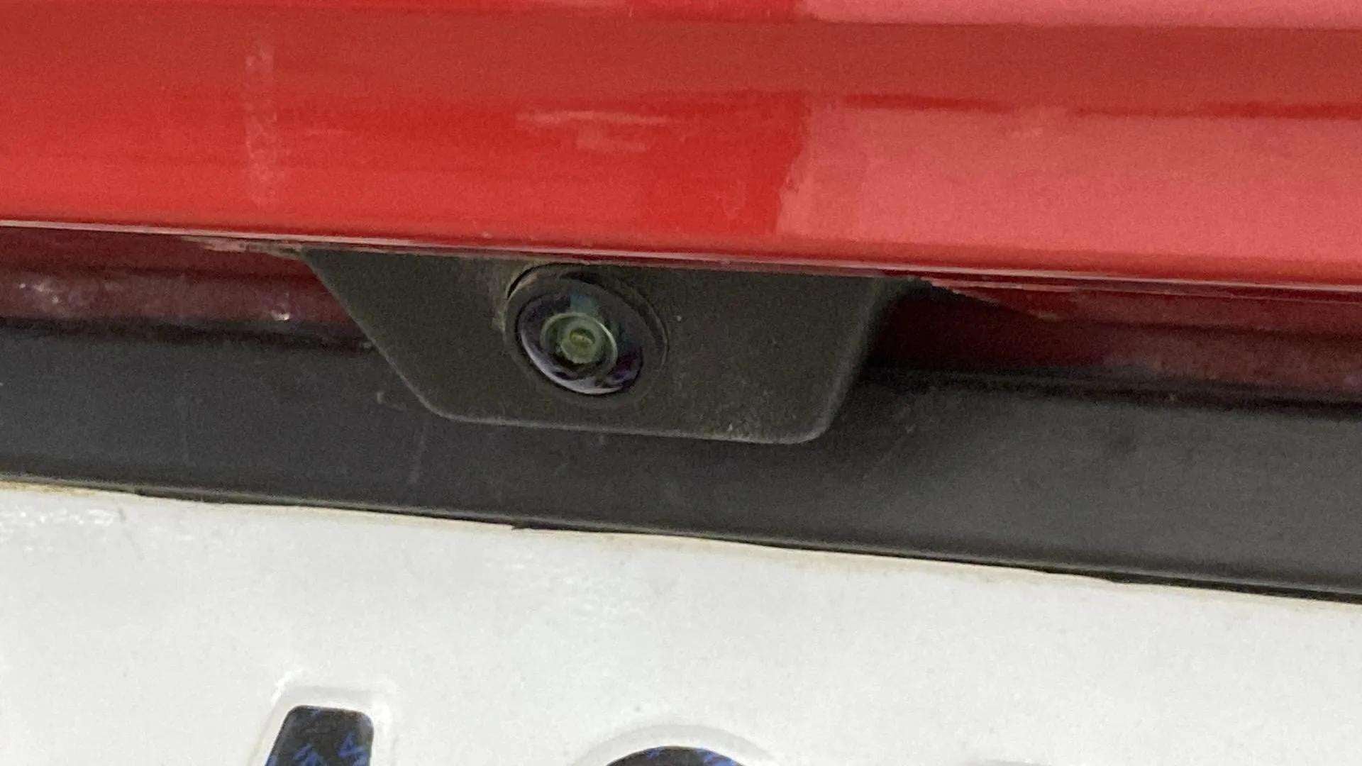 Reverse camera close-up of a Mahindra Scorpio-N