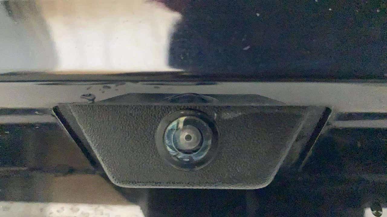 Reverse camera close-up of a Mahindra Scorpio-N