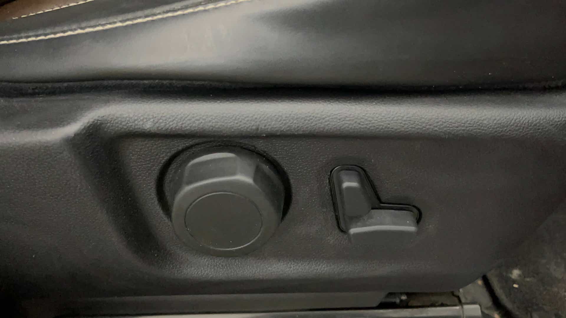 Seat adjustment controls of a Mahindra Scorpio-N
