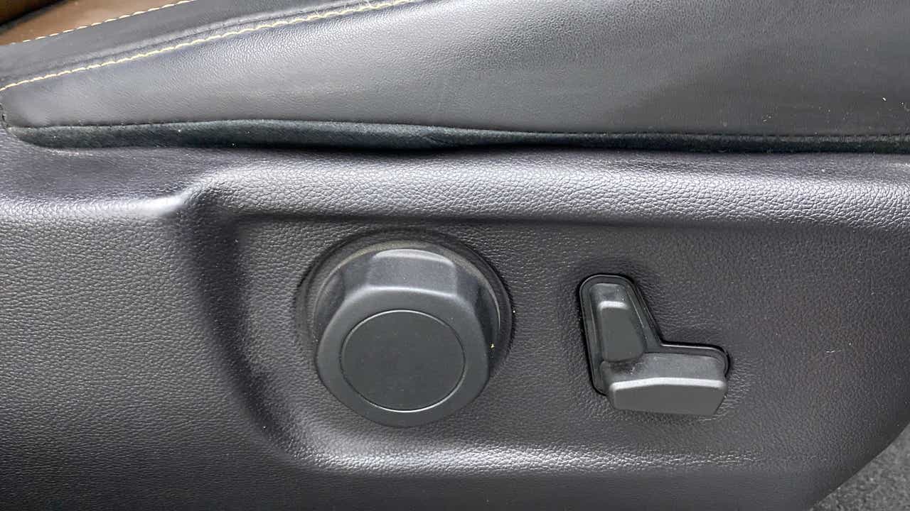 Seat adjustment controls of a Mahindra Scorpio-N