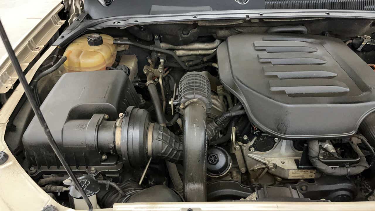 Engine bay of a Mahindra Scorpio-N