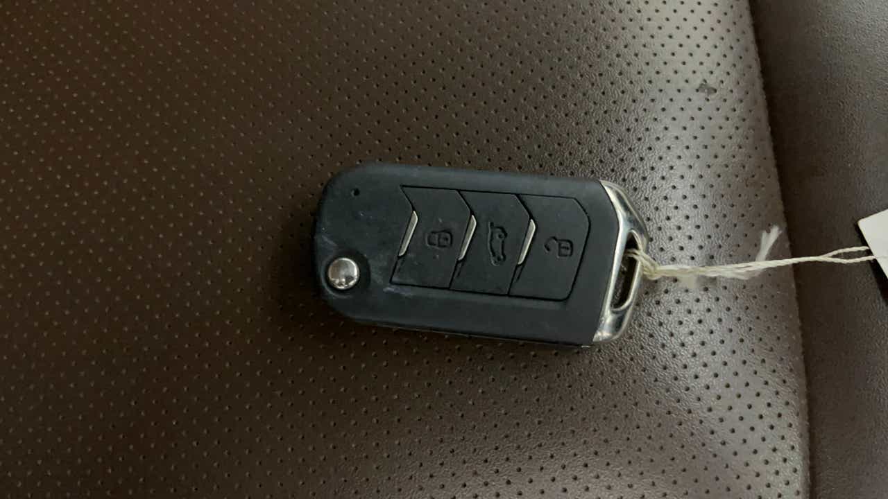 Close-up of a Mahindra Scorpio-N key fob