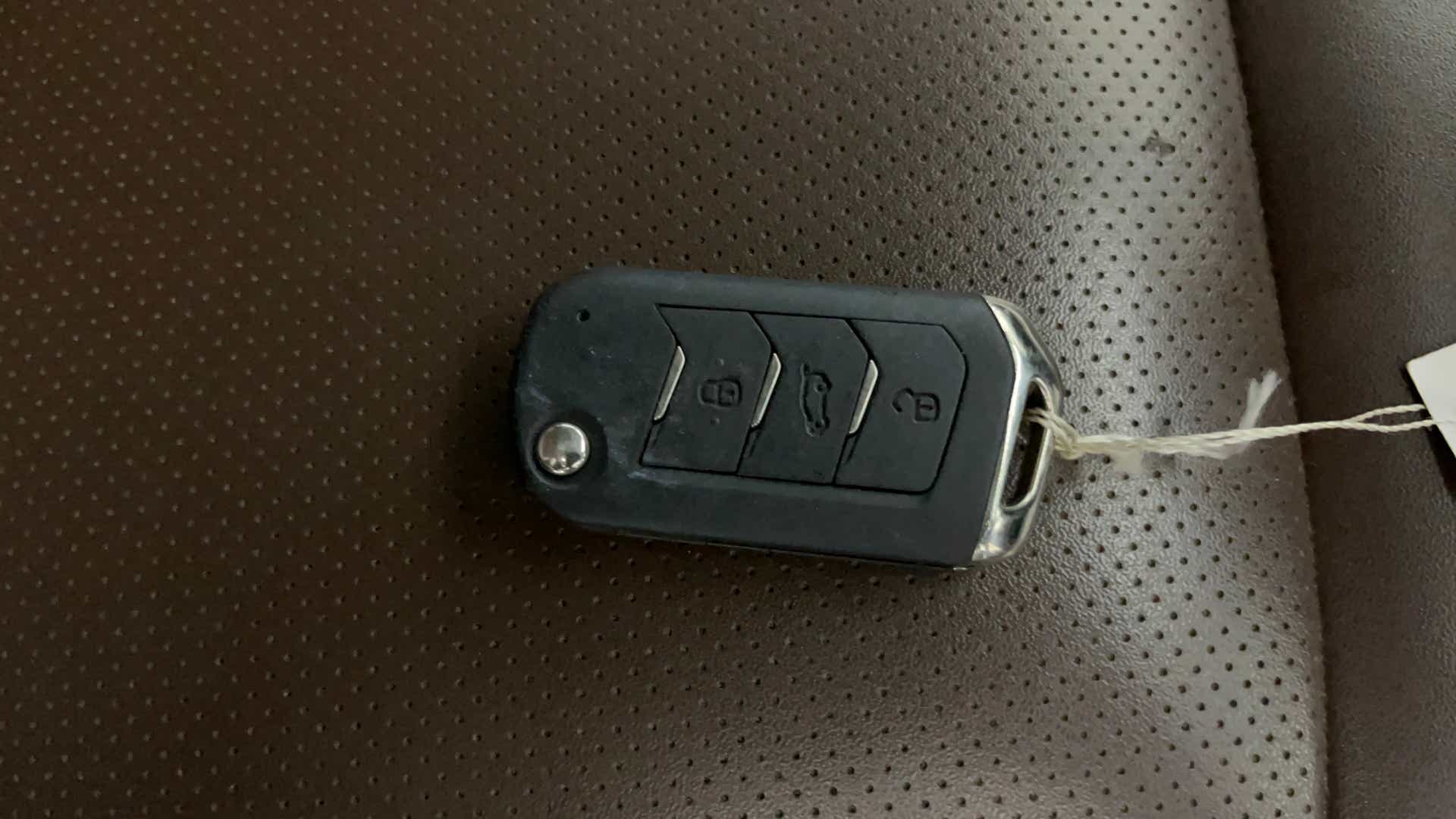 Close-up of a Mahindra Scorpio-N key fob