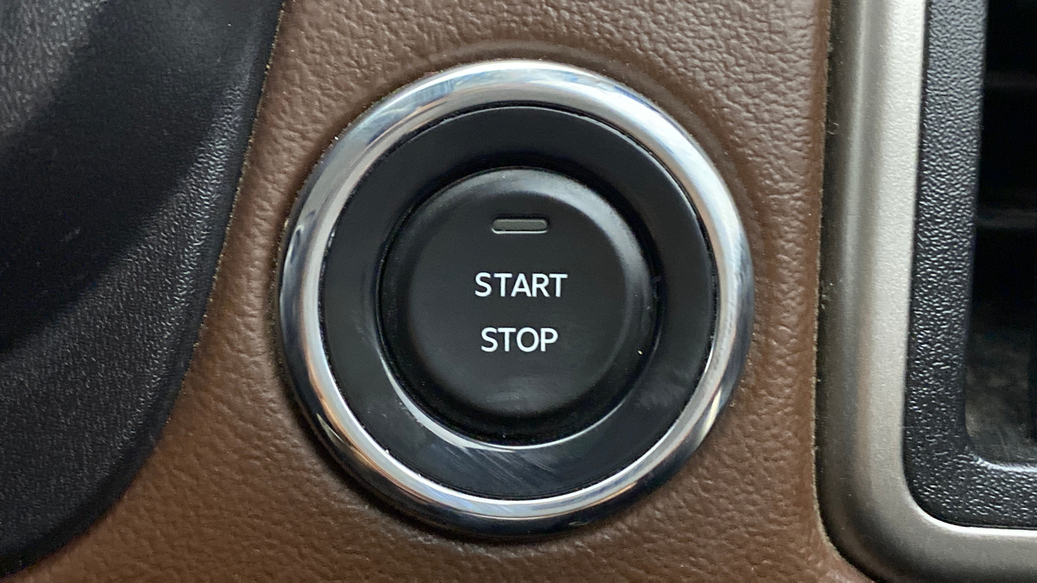 Start stop button of a Mahindra Scorpio-N