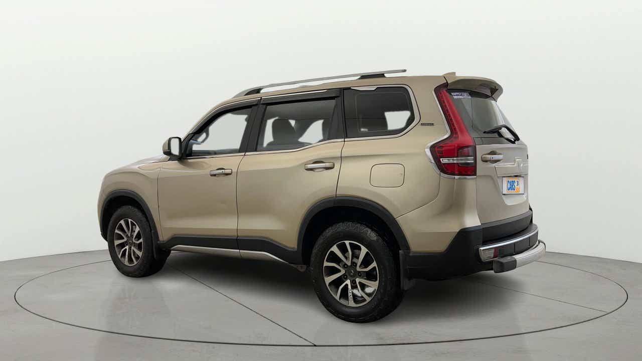 Rear three-quarter view of a Mahindra Scorpio-N