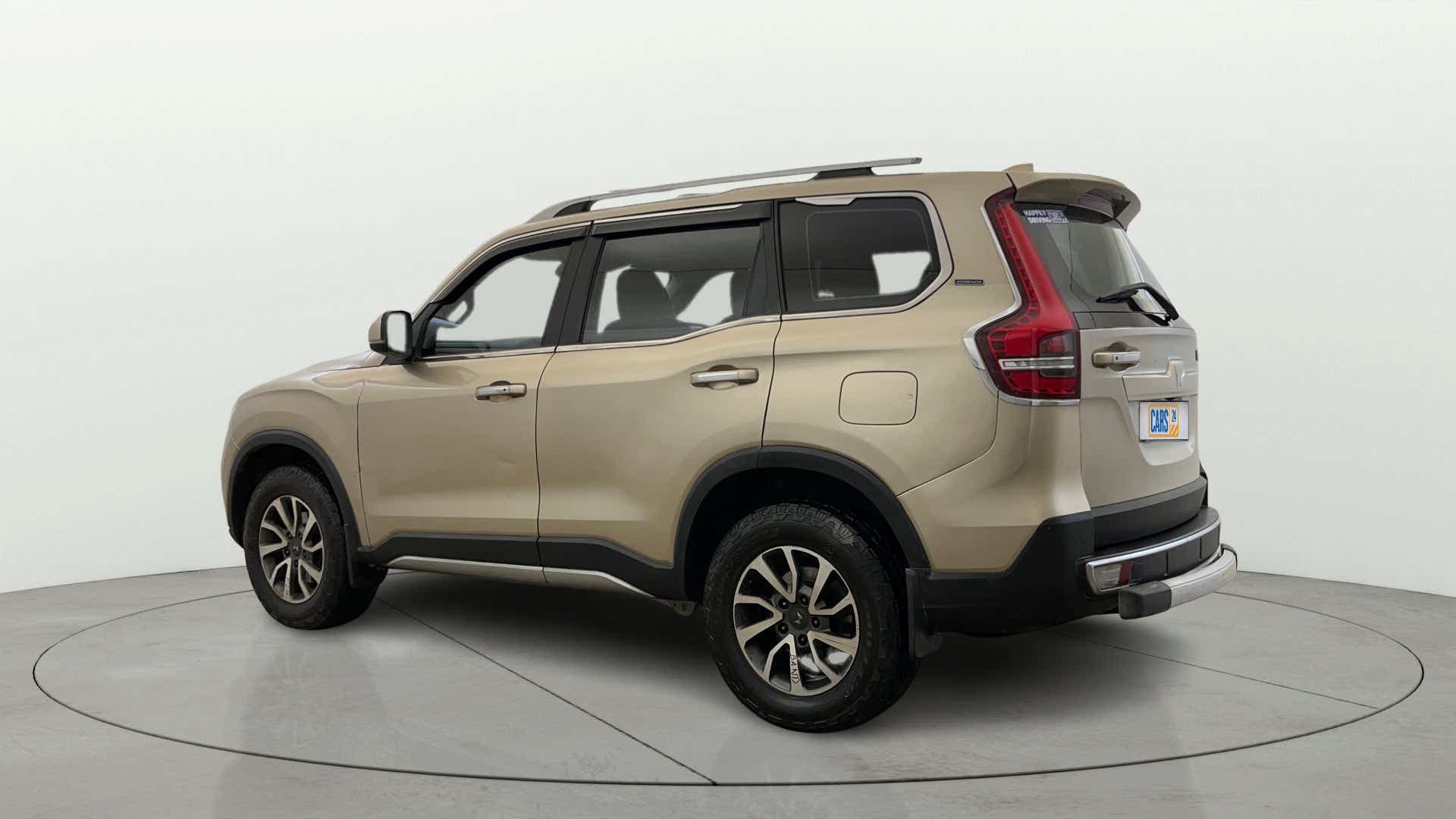 Rear three-quarter view of a Mahindra Scorpio-N