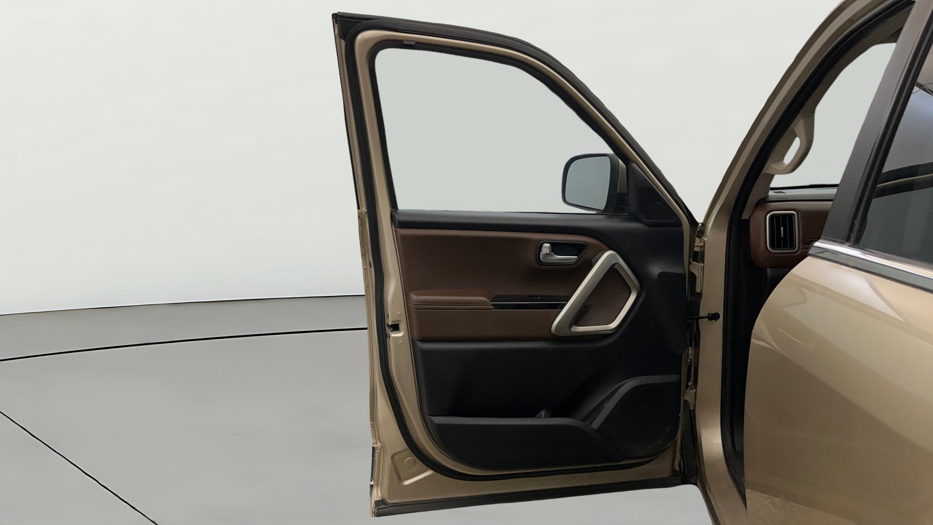 Front driver door interior of a Mahindra Scorpio-N