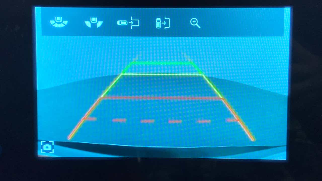 Reverse camera display of a Mahindra Scorpio-N