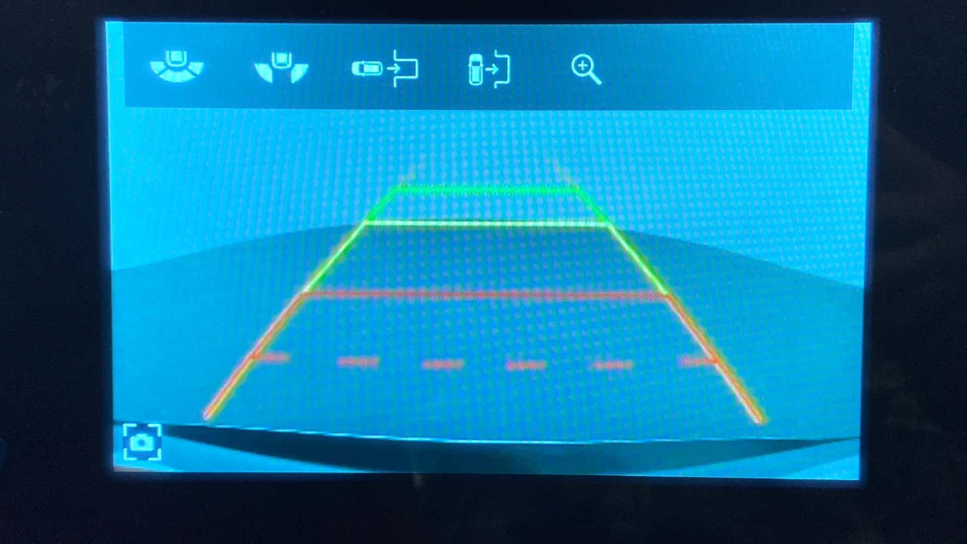 Reverse camera display of a Mahindra Scorpio-N